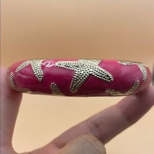 Pink and Gold Starfish Clamper Bracelet C57